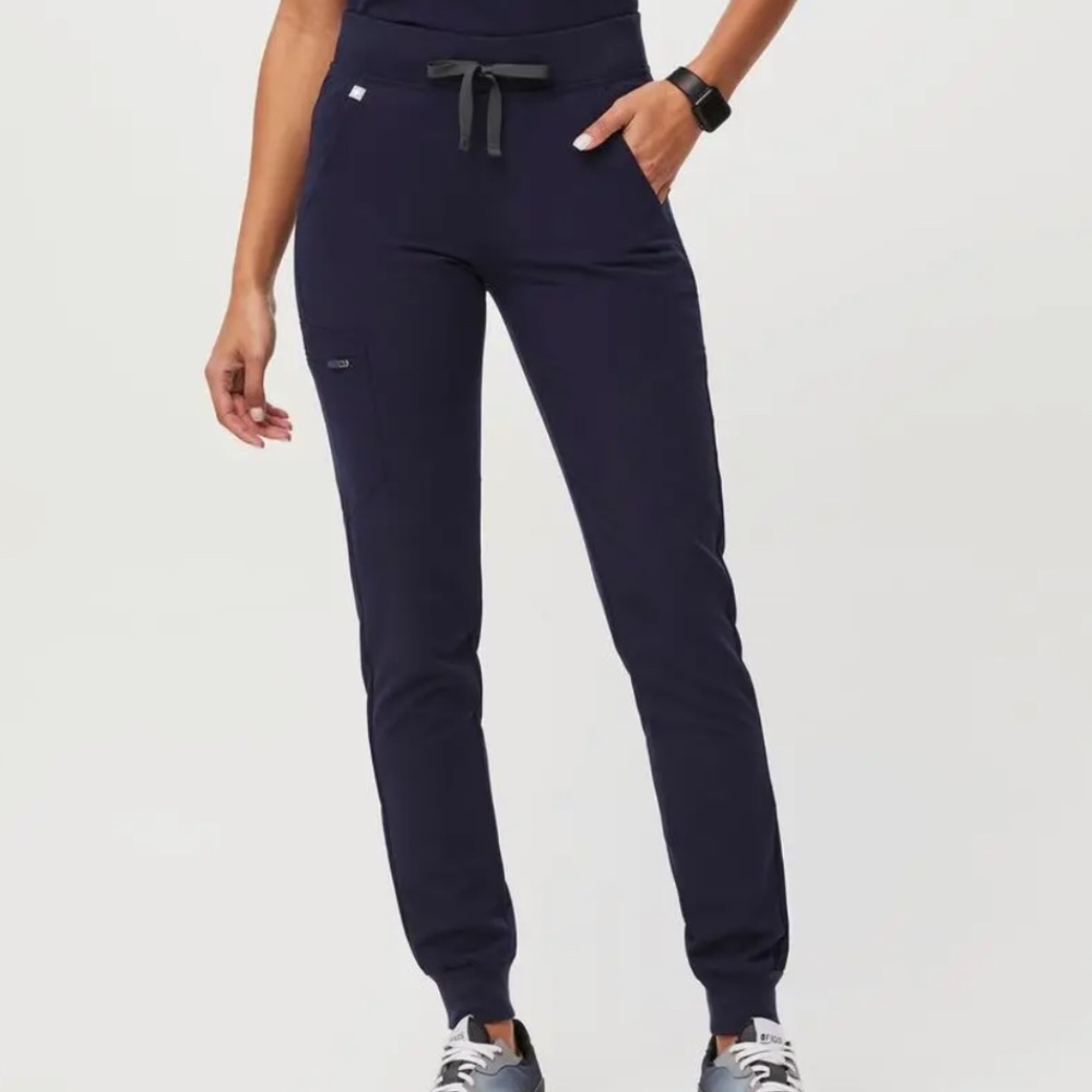FIGS EUC Zamora Navy Blue Scrub Joggers Pants Bottoms S
